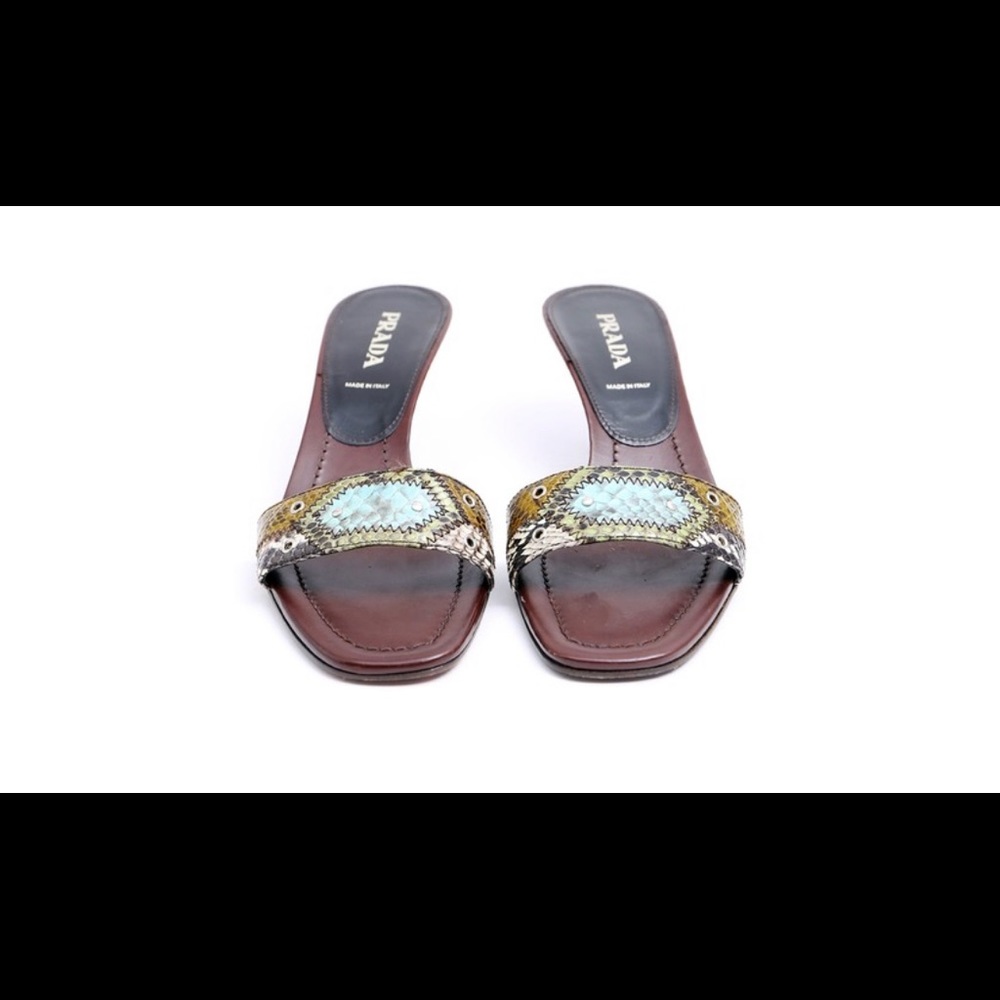 PRADA Patch summer menta sandal